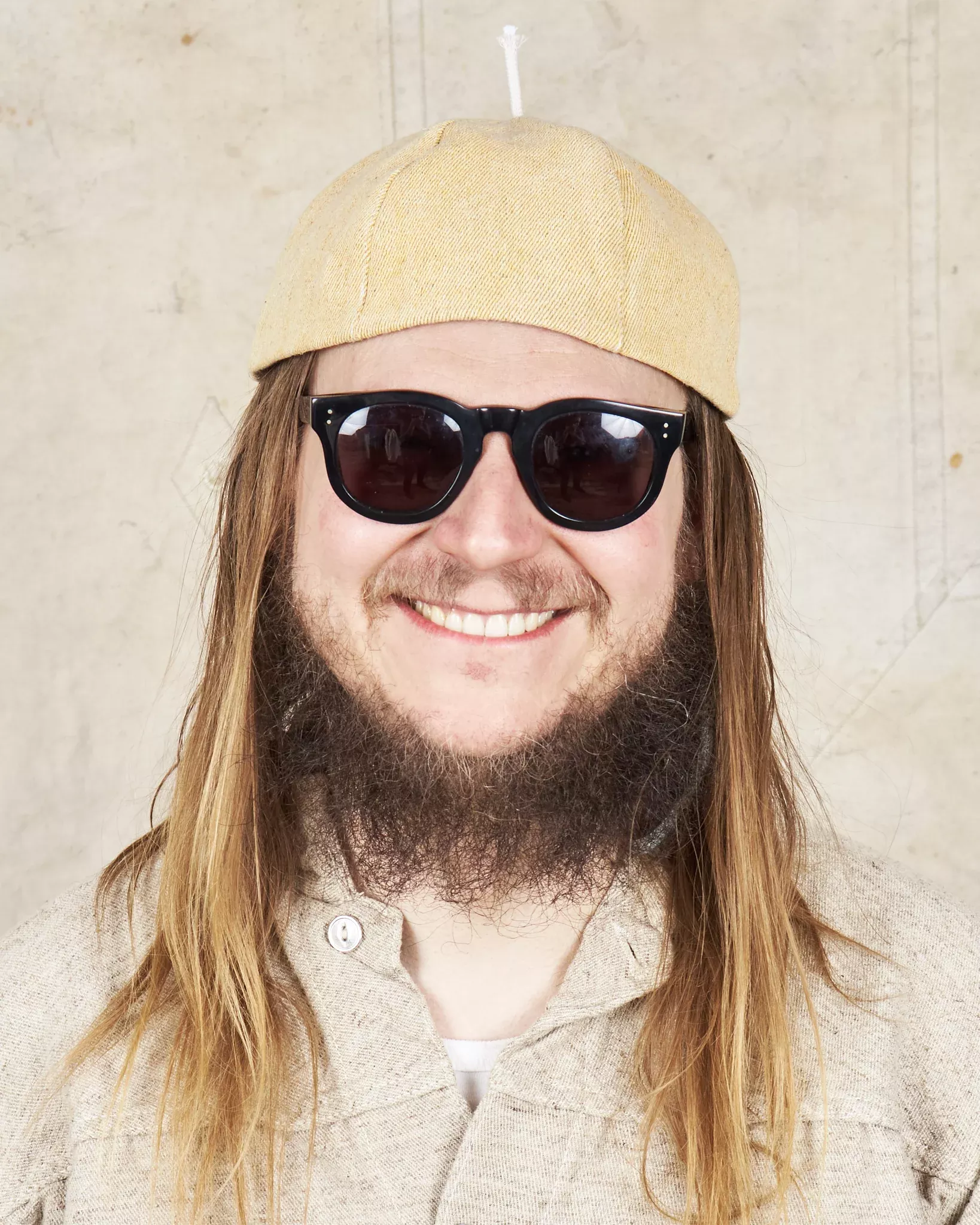 Tender Type 802 Monk Hat Hemp Wool Cotton Bull Denim Iron Rust Dyed