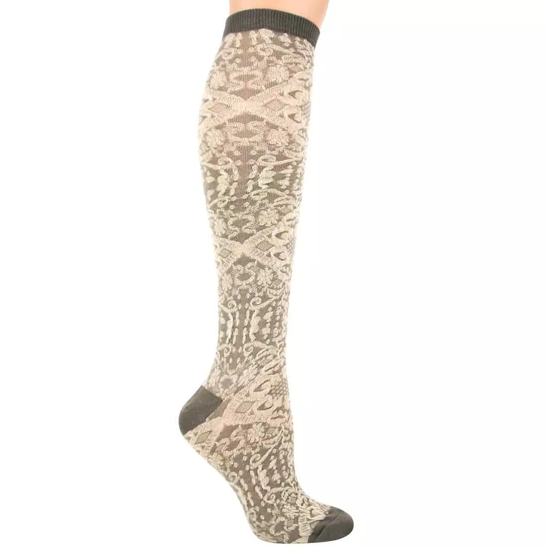 Textured Lace Knee High