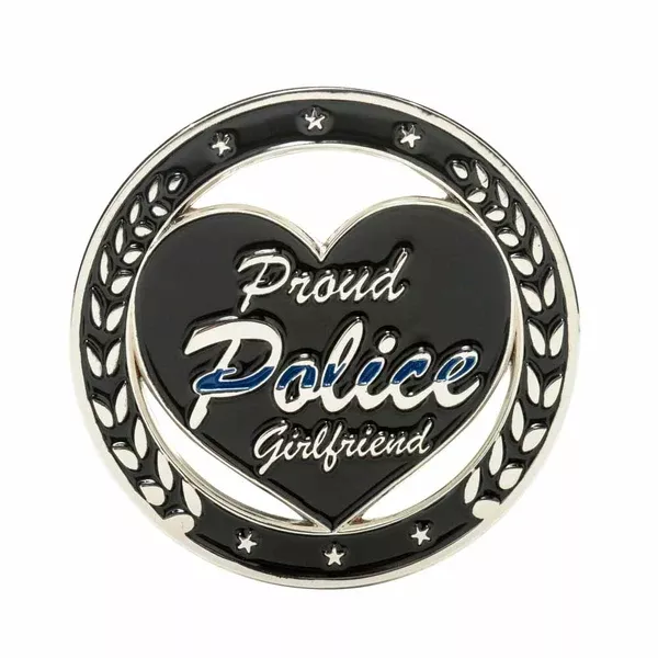 Thin Blue Line - Challenge Coin for Girlfriend of a Police Officer