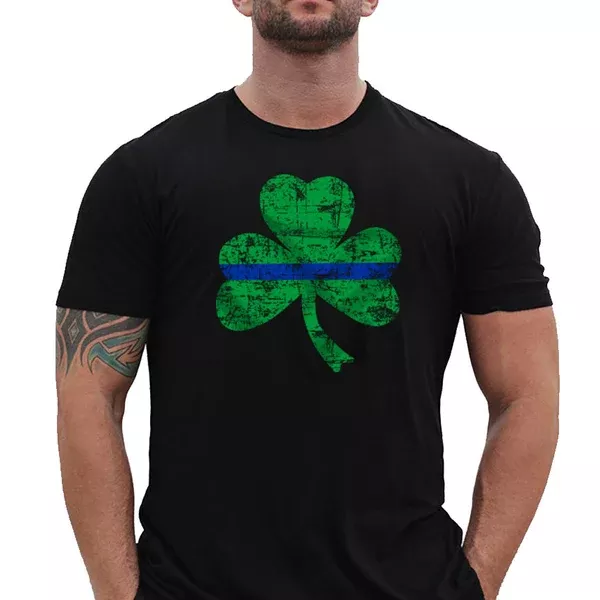Thin Blue Line St. Patrick's Shamrock T-Shirt