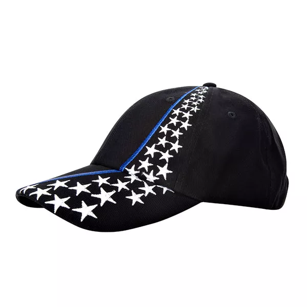 Thin Blue Line Stars and Stripe Slide Buckle Hat