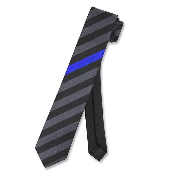 Thin Blue Line Striped Subdued Tie - Thin Blue Line USA