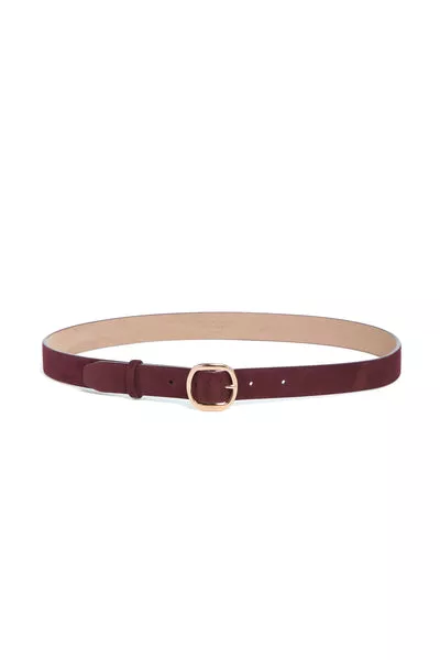 Thin Elster Belt in Bordeaux Suede
