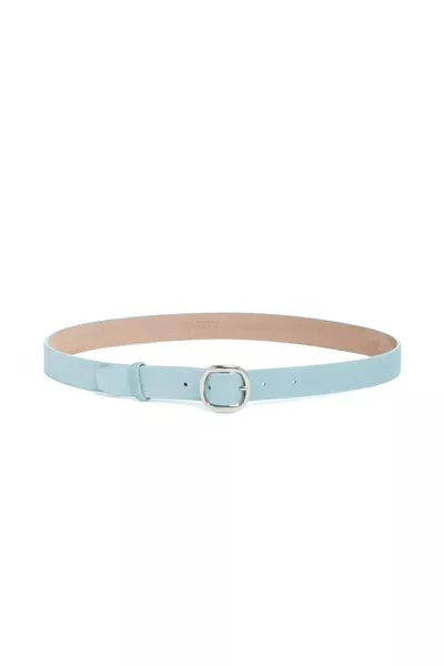 Thin Elster Belt in Light Blue Suede