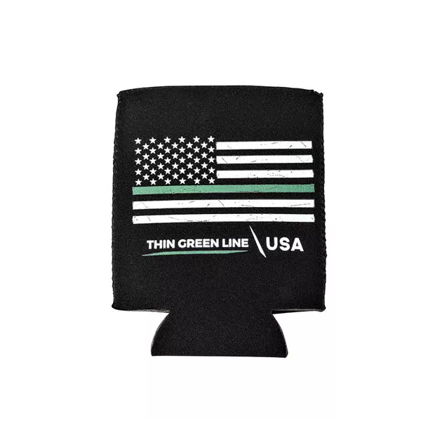 Thin Green Line American Flag Can Koozie