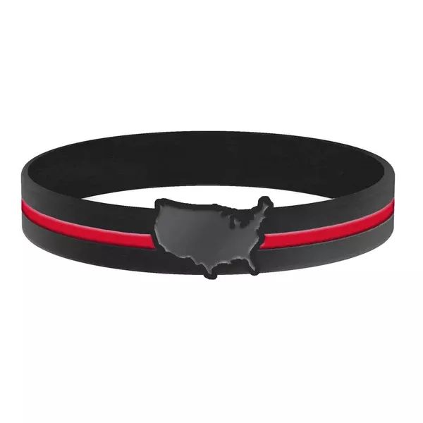 Thin Red Line - USA Country Outline Bracelet