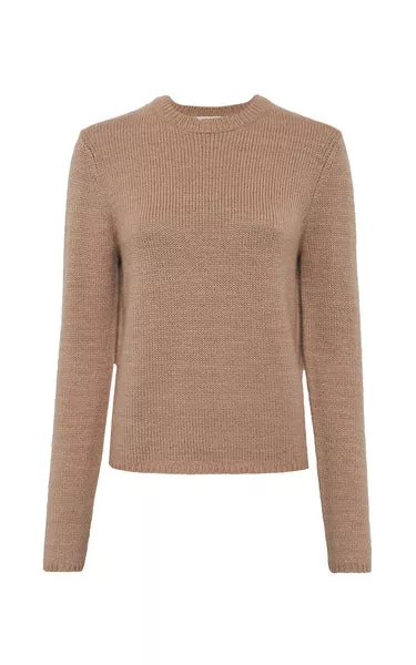 Titus Knit Sweater in Camel Cashmere