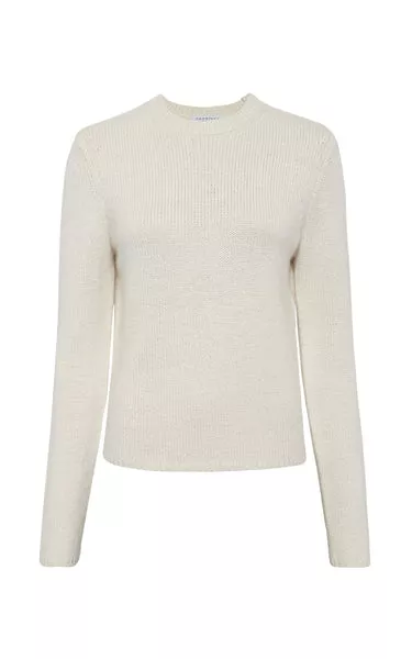 Titus Knit Sweater in Ivory Cashmere