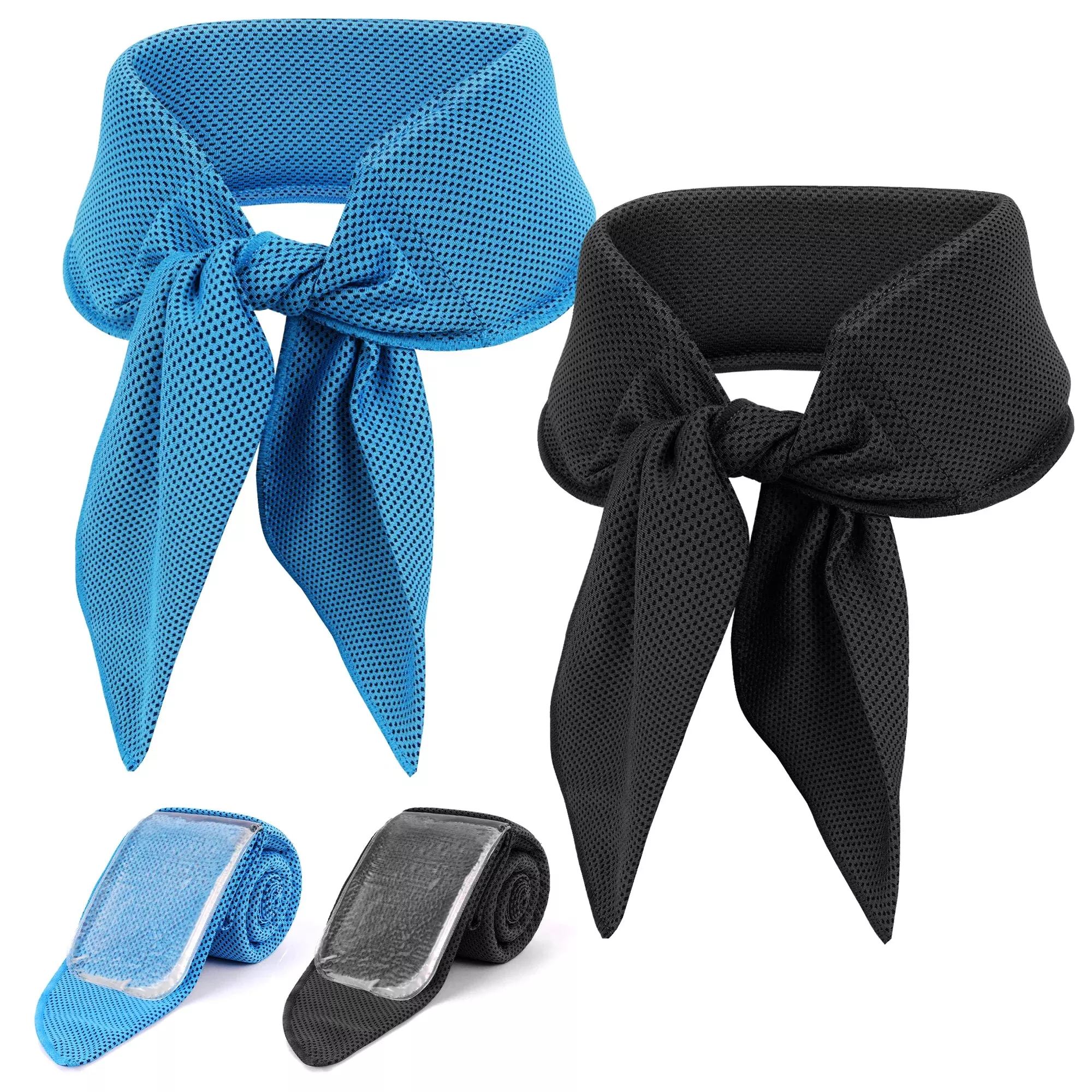 TopAcsy Cooling Neck Wrap with Fabric Cover - 2 Pack