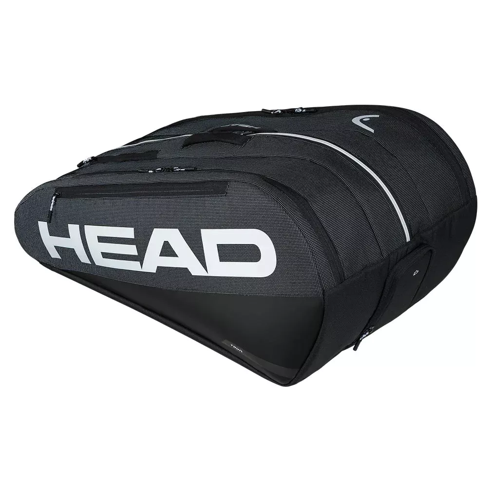 Tour Racquet Bag XL 12 Pack Black and White