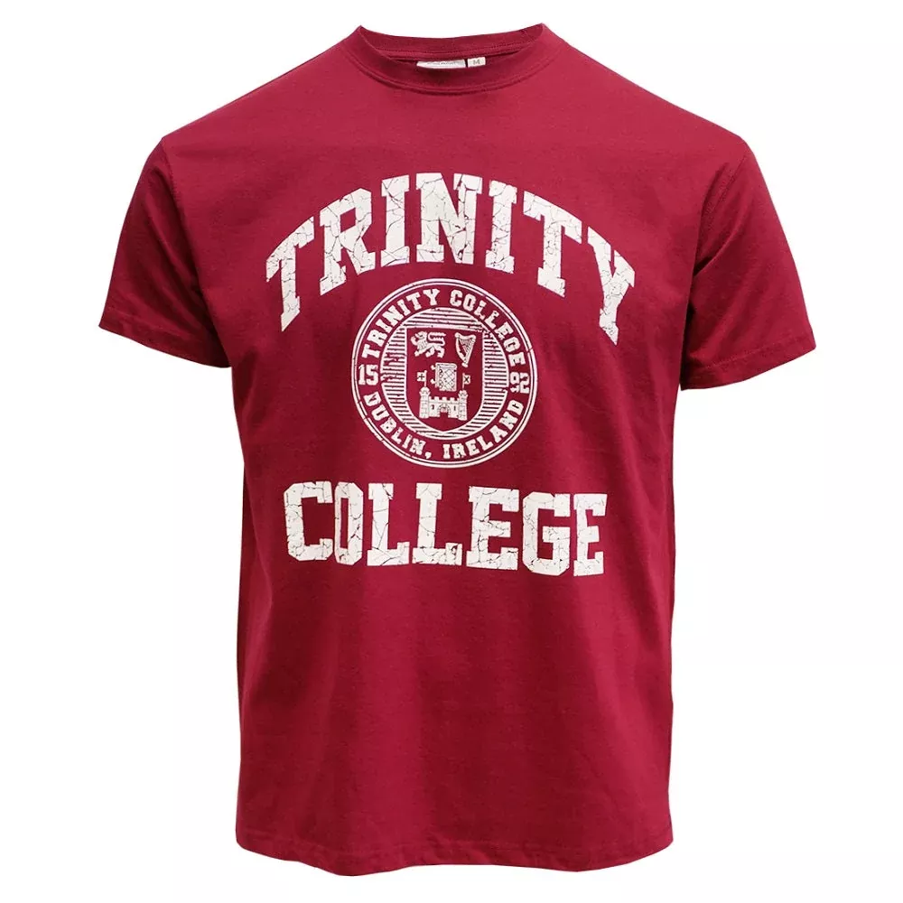 Trinity College T shirt Burgandy