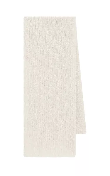 Tulsi Knit Scarf in Ivory Cashmere