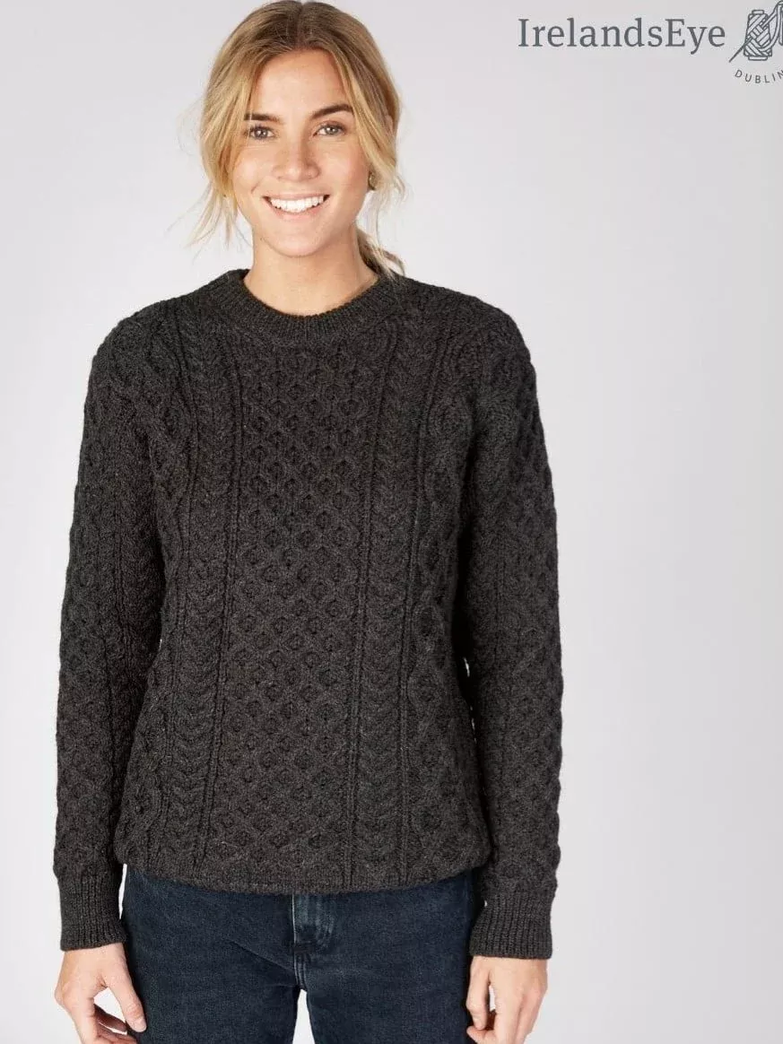 Unisex Heavyweight Aran Sweater - Graphite