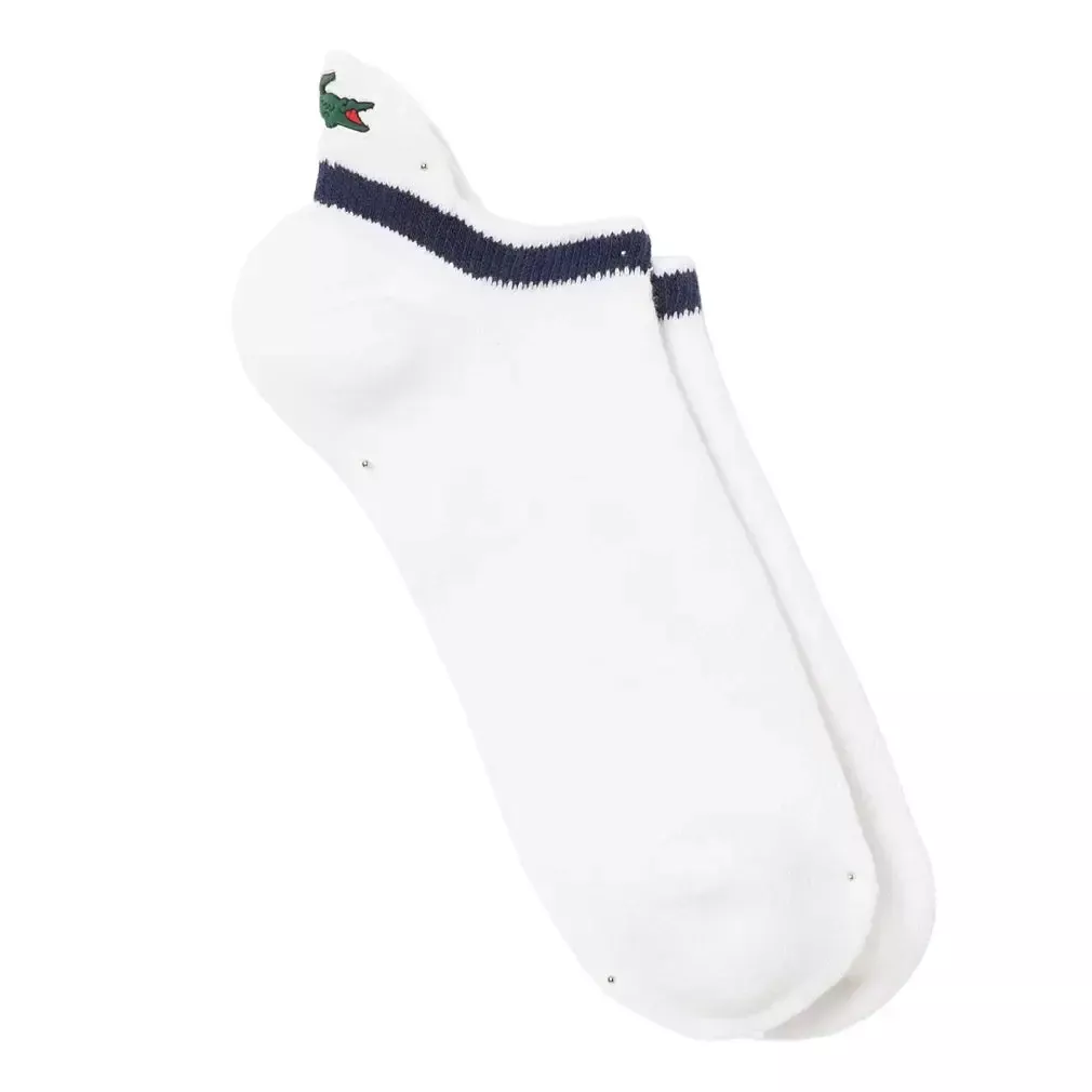 Unisex Low-Cut Technical Socks White and Navy Blue