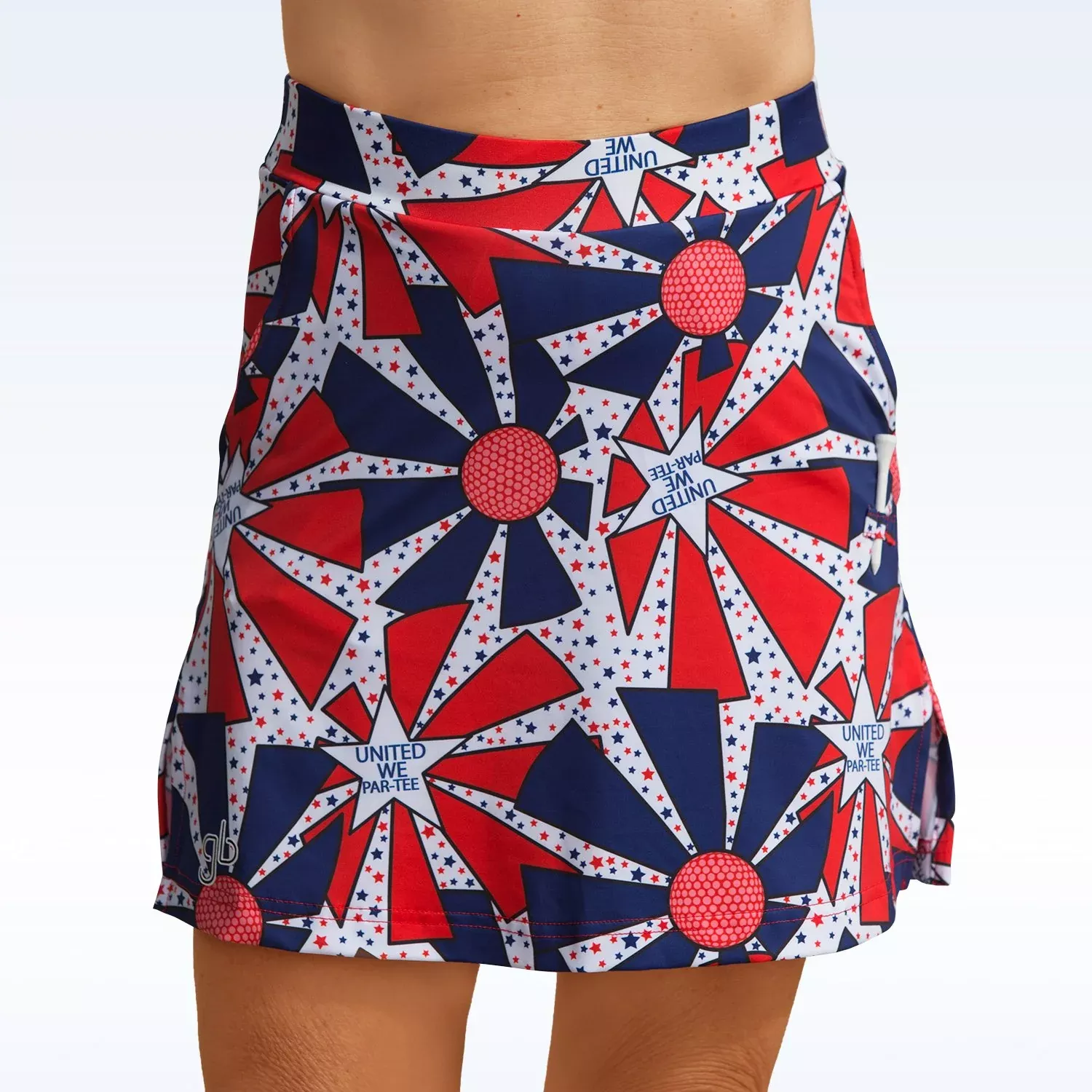 United We Par-Tee Straight Golf Skort