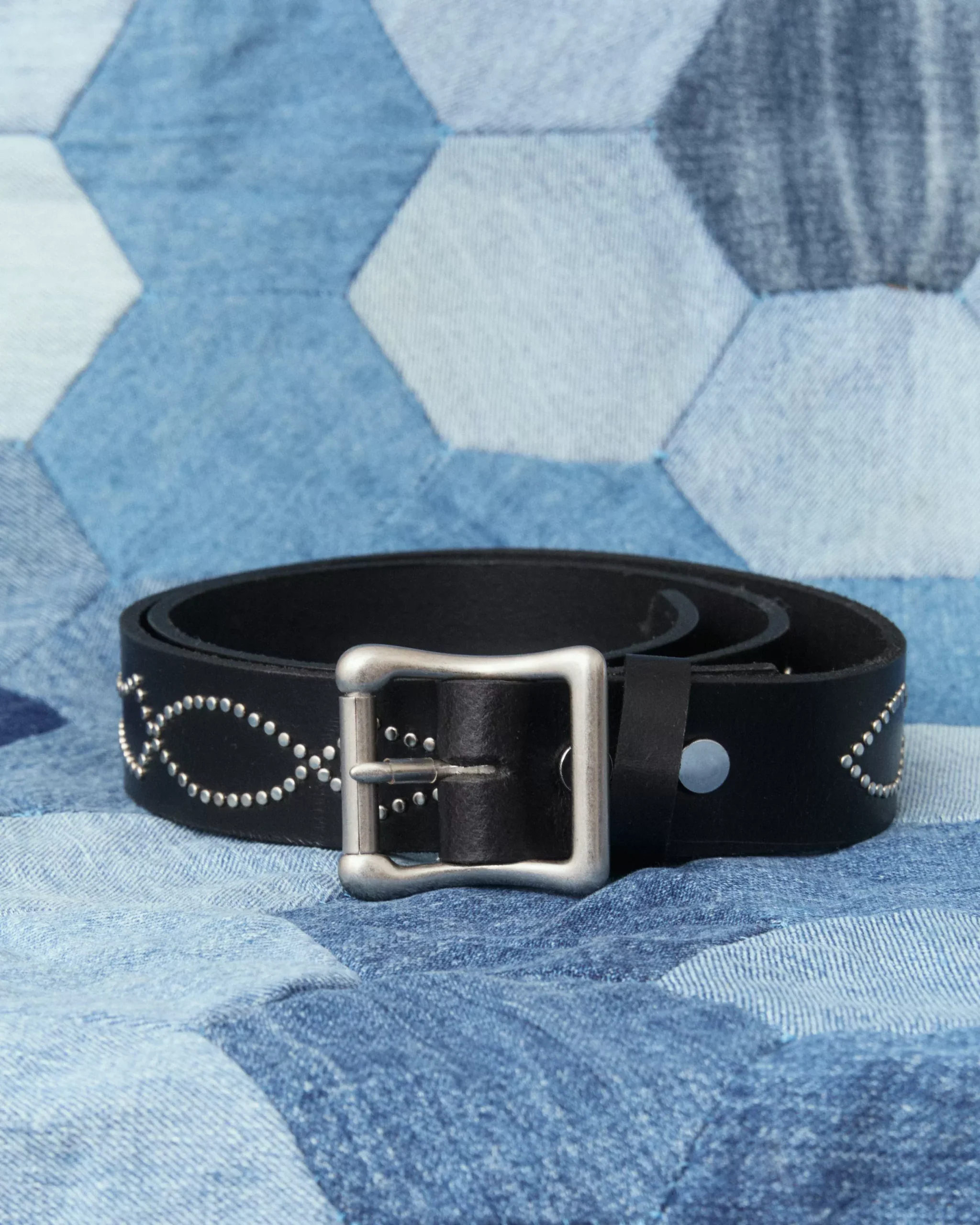 Unmarked Studded Lucy Leather Belt Black