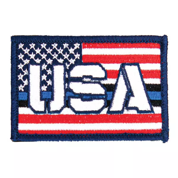 USA Patch - Red, White and Blue, Thin Blue Line American Flag