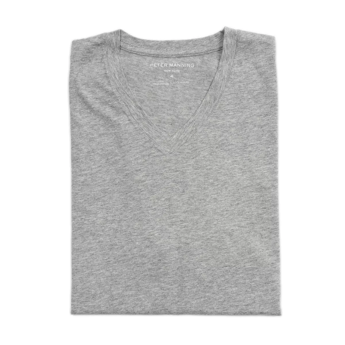 The V Neck T - Heather Grey