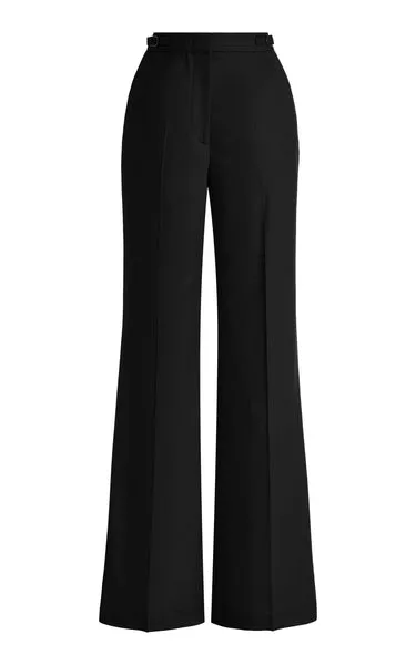 Vesta Flare Pant in Black Sportswear Wool