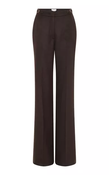 Vesta Flare Pant in Chocolate Winter Silk