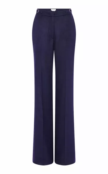 Vesta Flare Pant in Navy Winter Silk