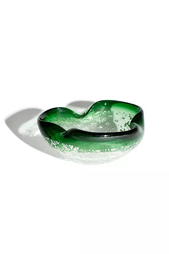 Vintage Aventurine Murano Ashtray