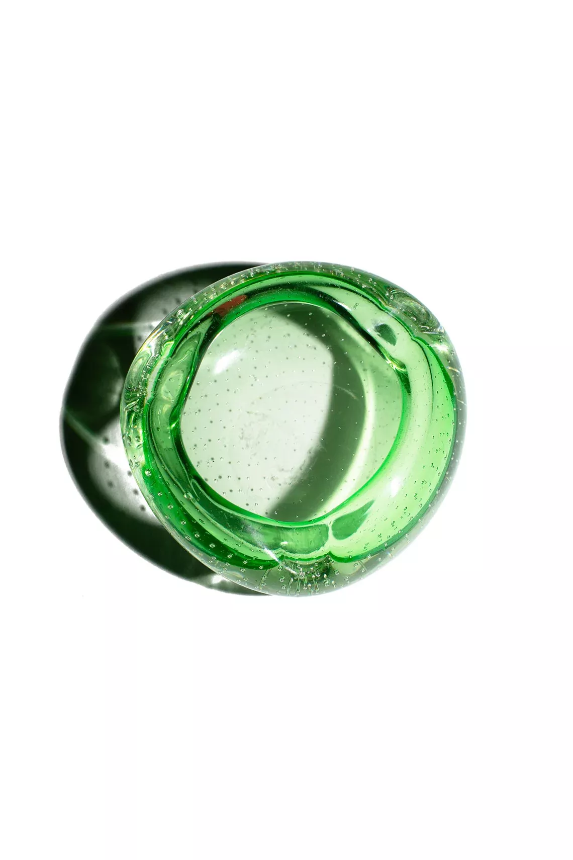 Vintage Green Murano Glass Ashtray