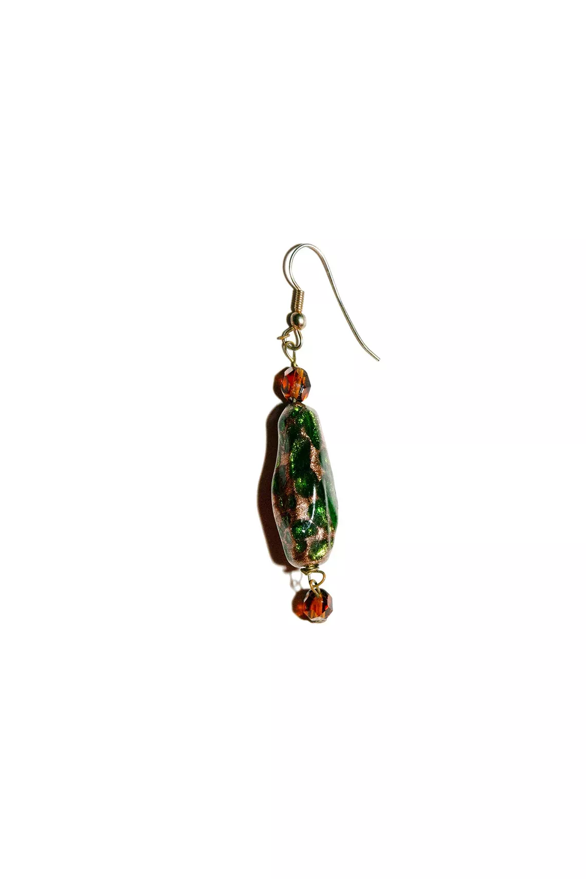 Vintage Italian Green Sparkle Earring