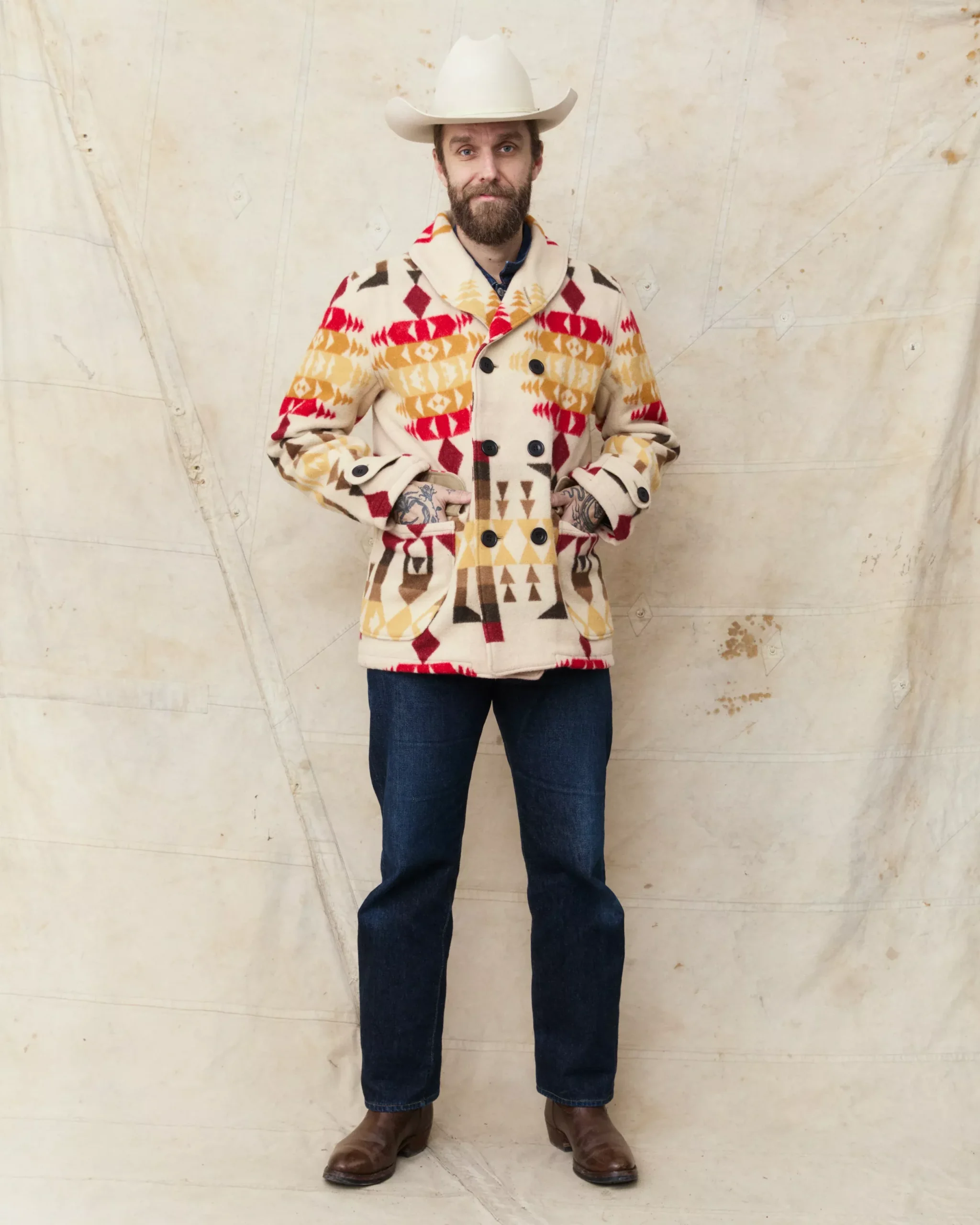 Warehouse & Co. John Gluckow Lot JG-44 Wool Blanket Pattern Makinaw Coat