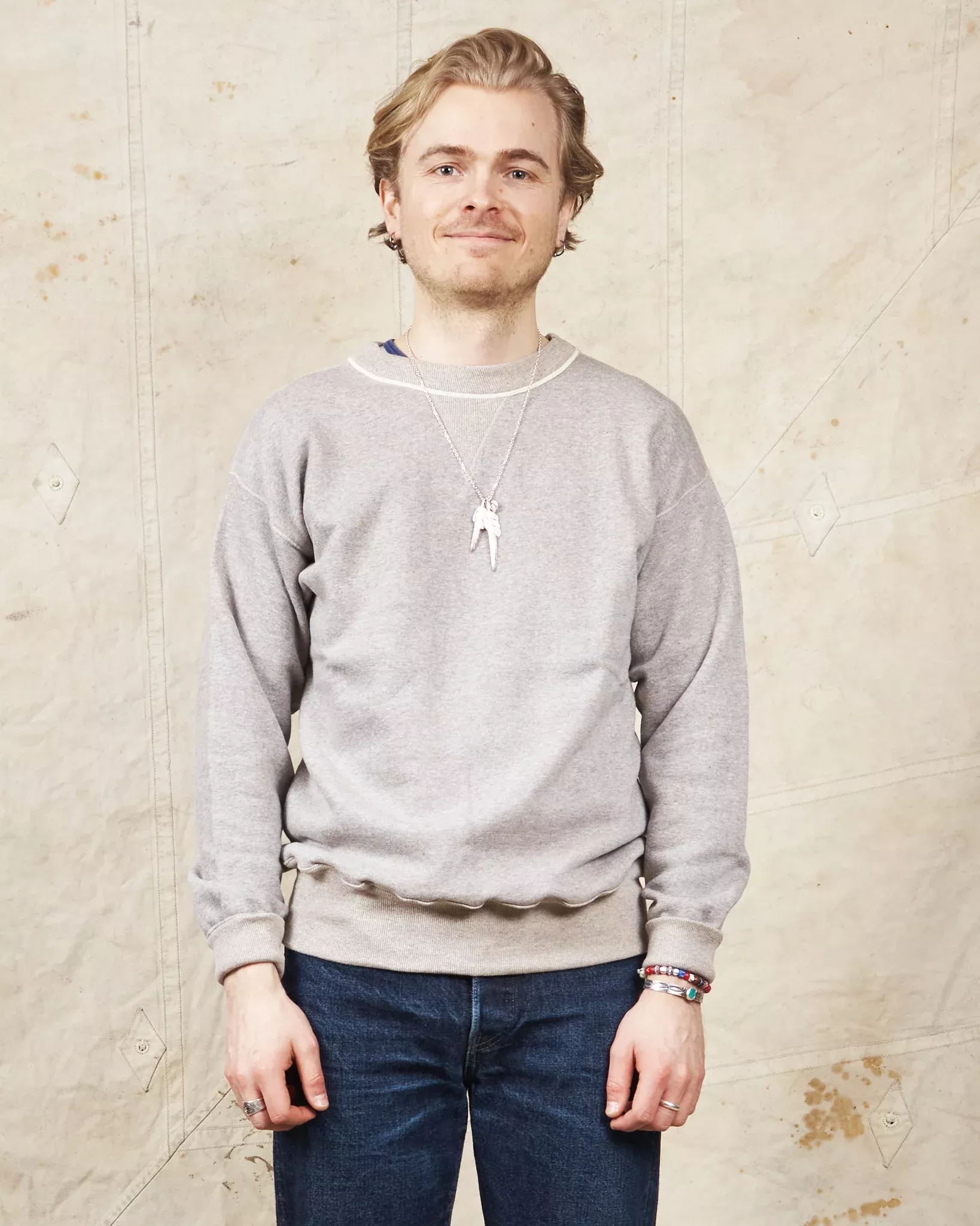 Warehouse & Co Lot. 401 Loop-Wheel Sweatshirt Heather Grey