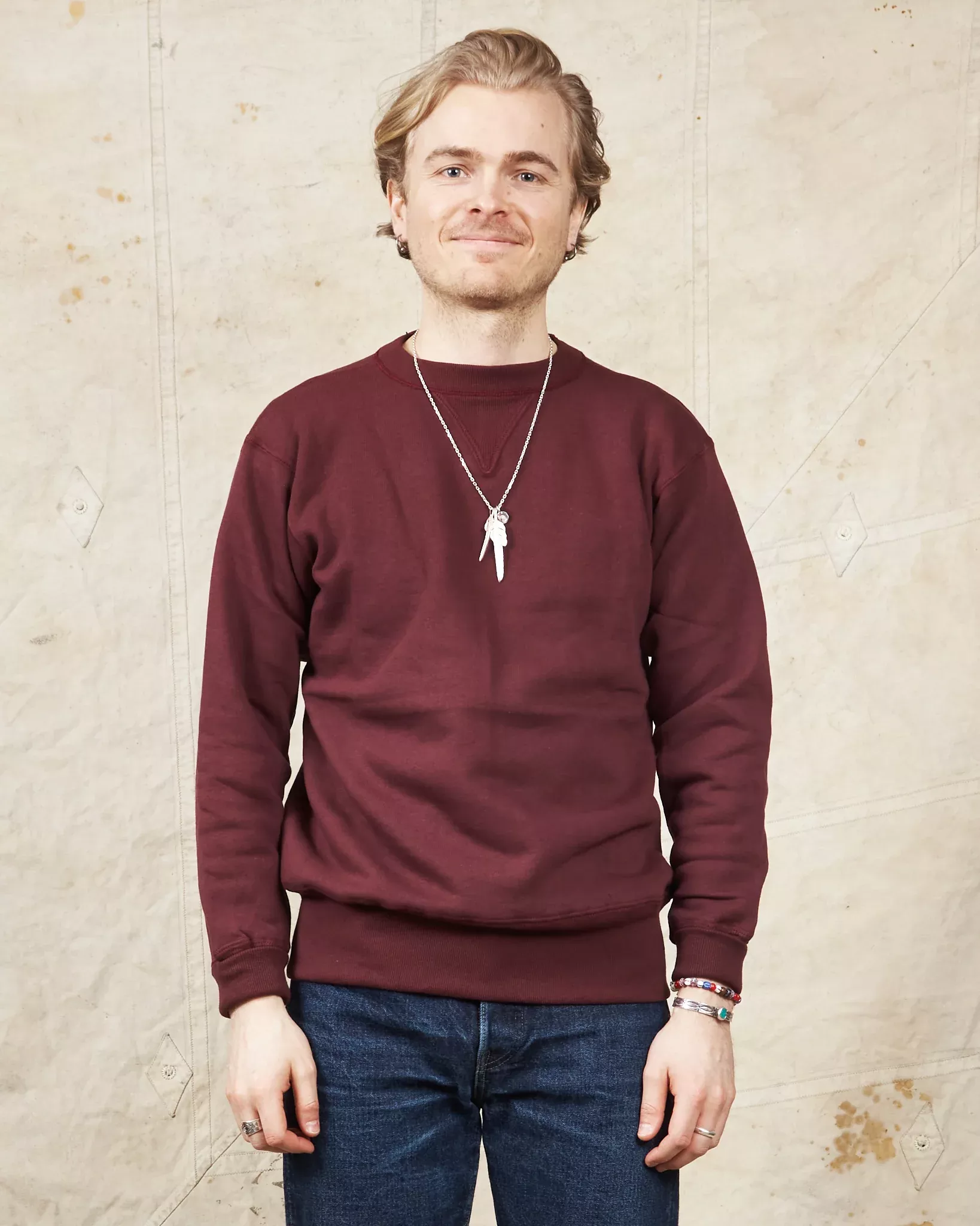 Warehouse & Co Lot. 403 Loop-Wheel Sweatshirt Bordeaux