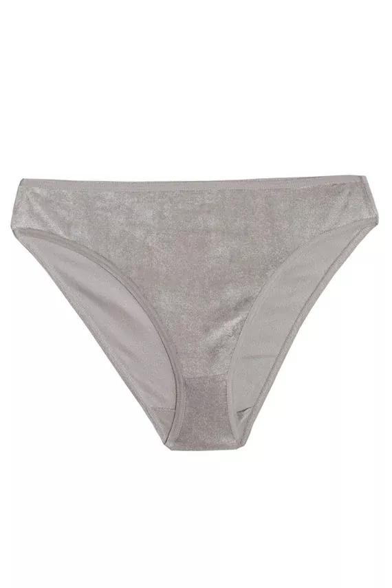Wave Grey Velour Bell Pant