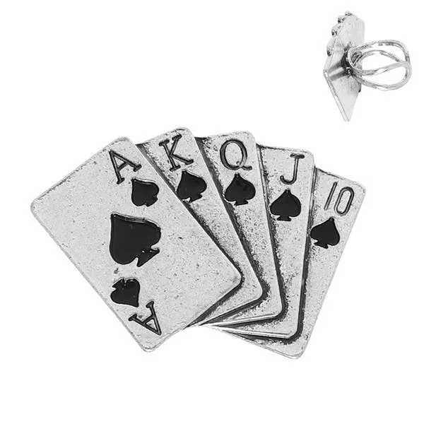 WESTERN ACE OF SPADE ROYAL FLUSH CUFF RING R16260