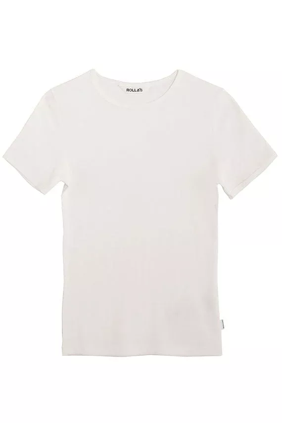 White Baby Rib Tee