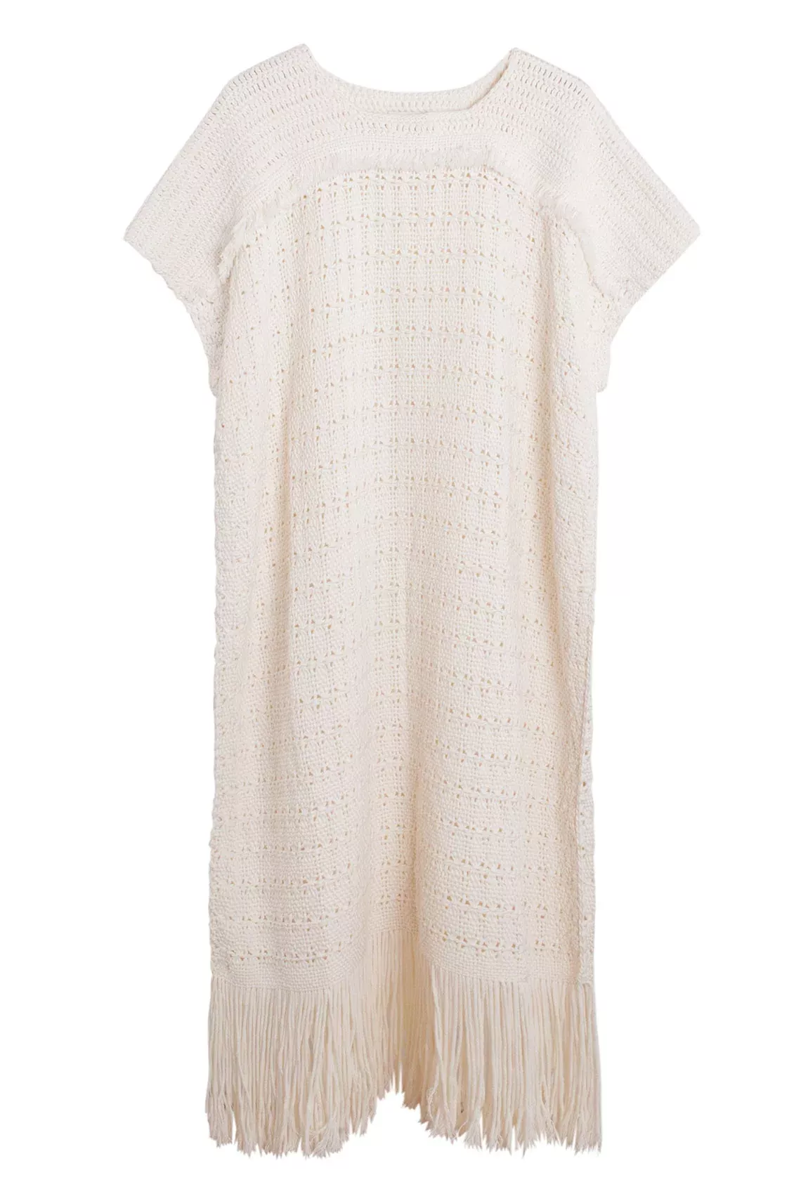 White Handwoven Leno Dress