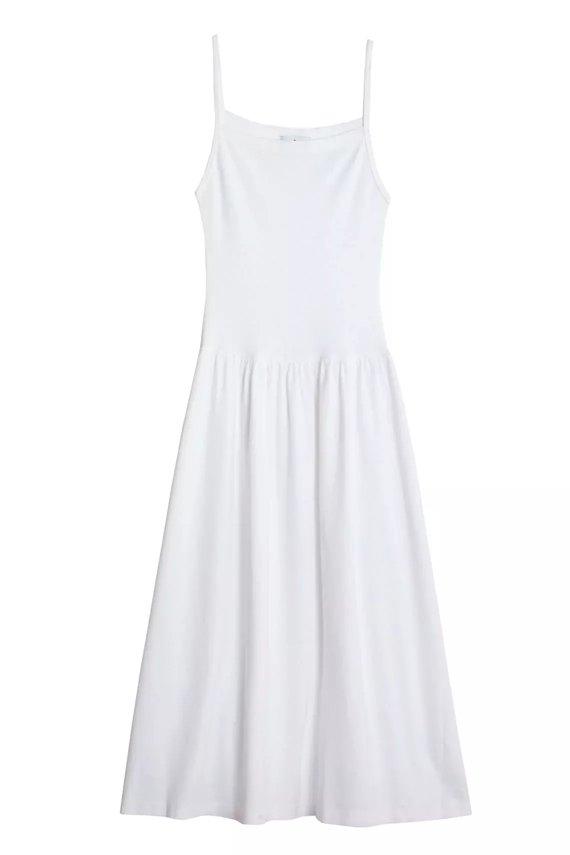 White Lapointe Drop Waist Dress