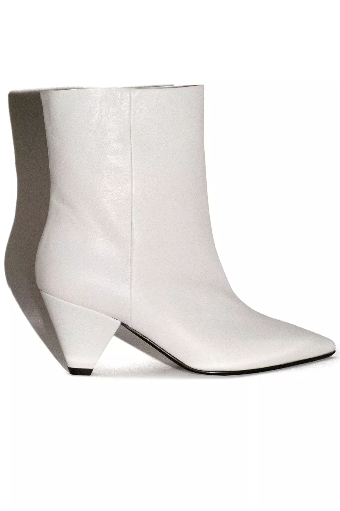 White Leather Pauline Ankle Boot