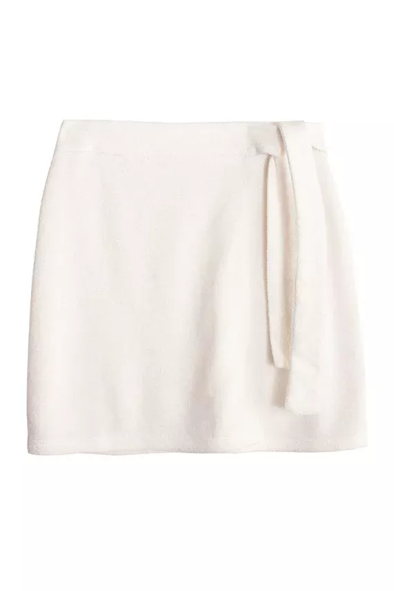 White Organic Terry Skirt