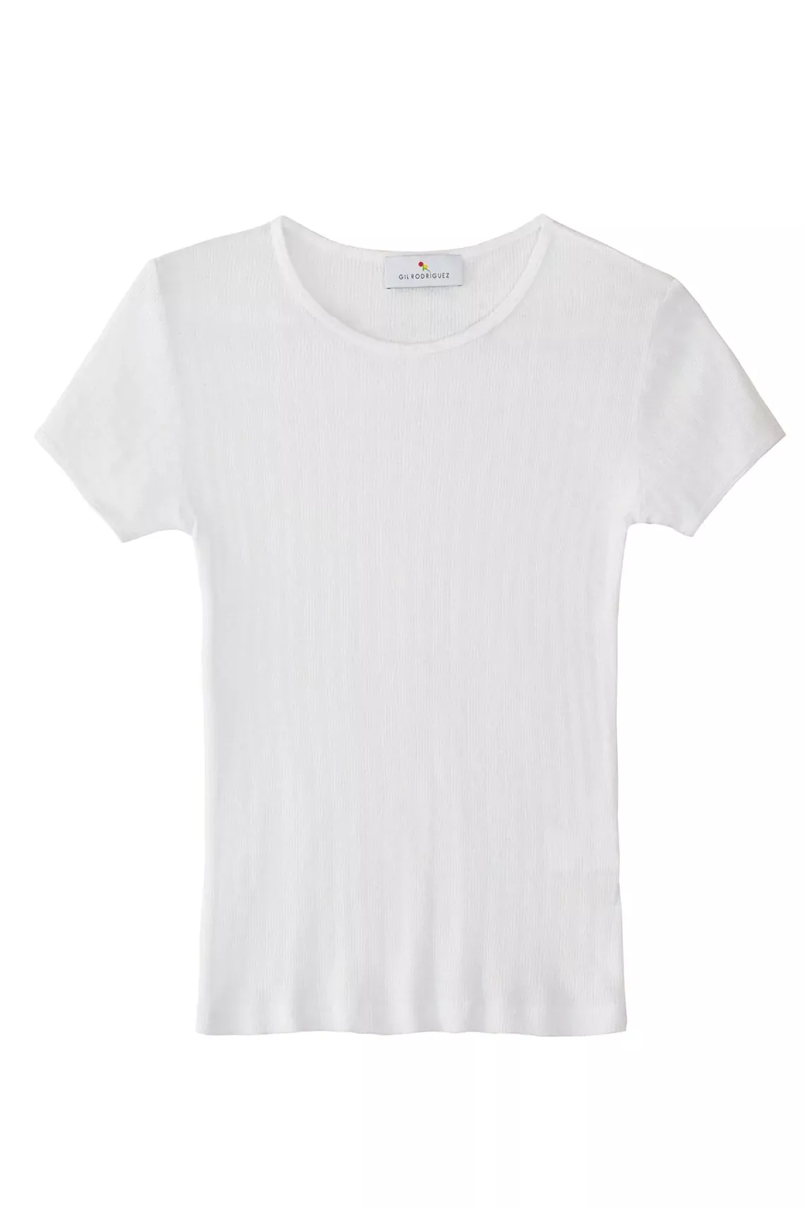 White Pointelle Perla Tee