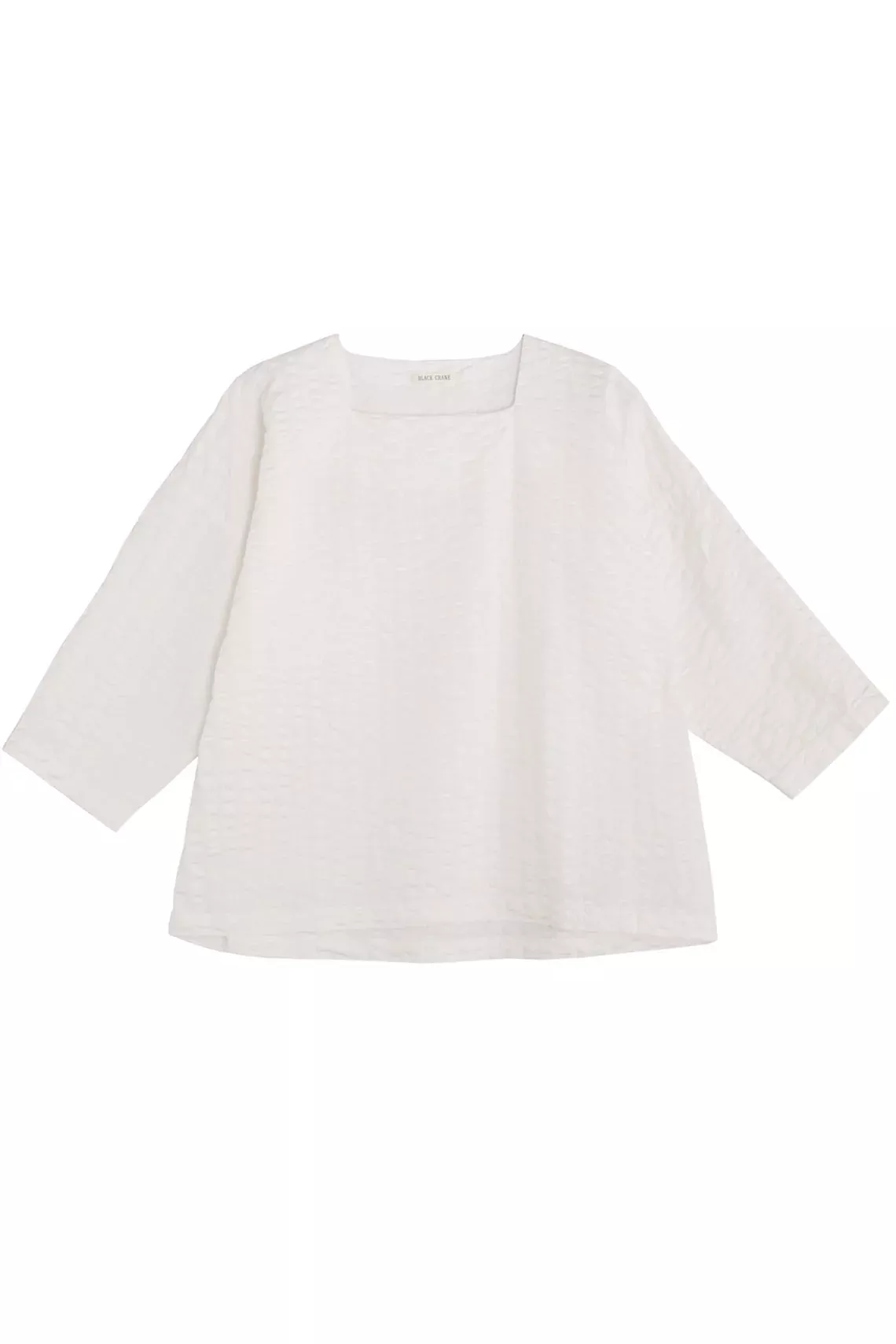 White Square Neck Top