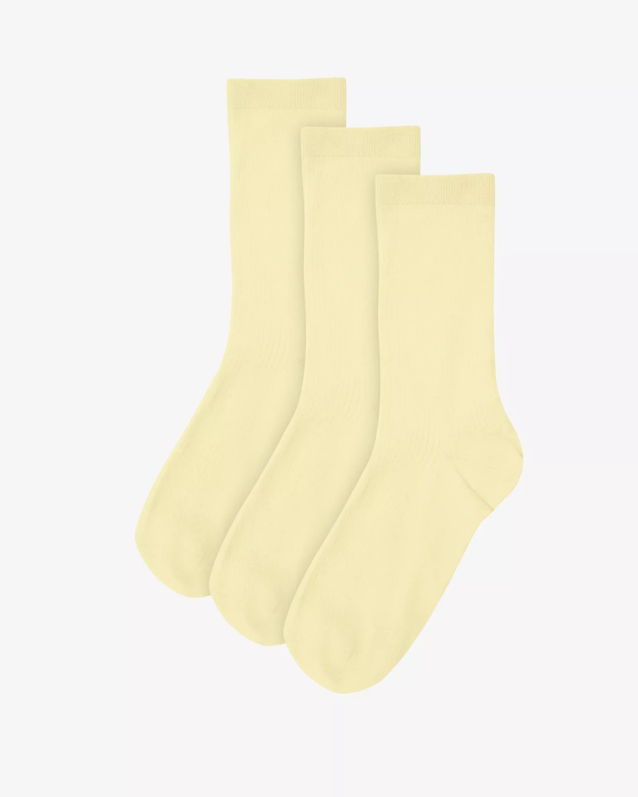 Women Classic Organic Sock - Soft Yellow (3-Pack)