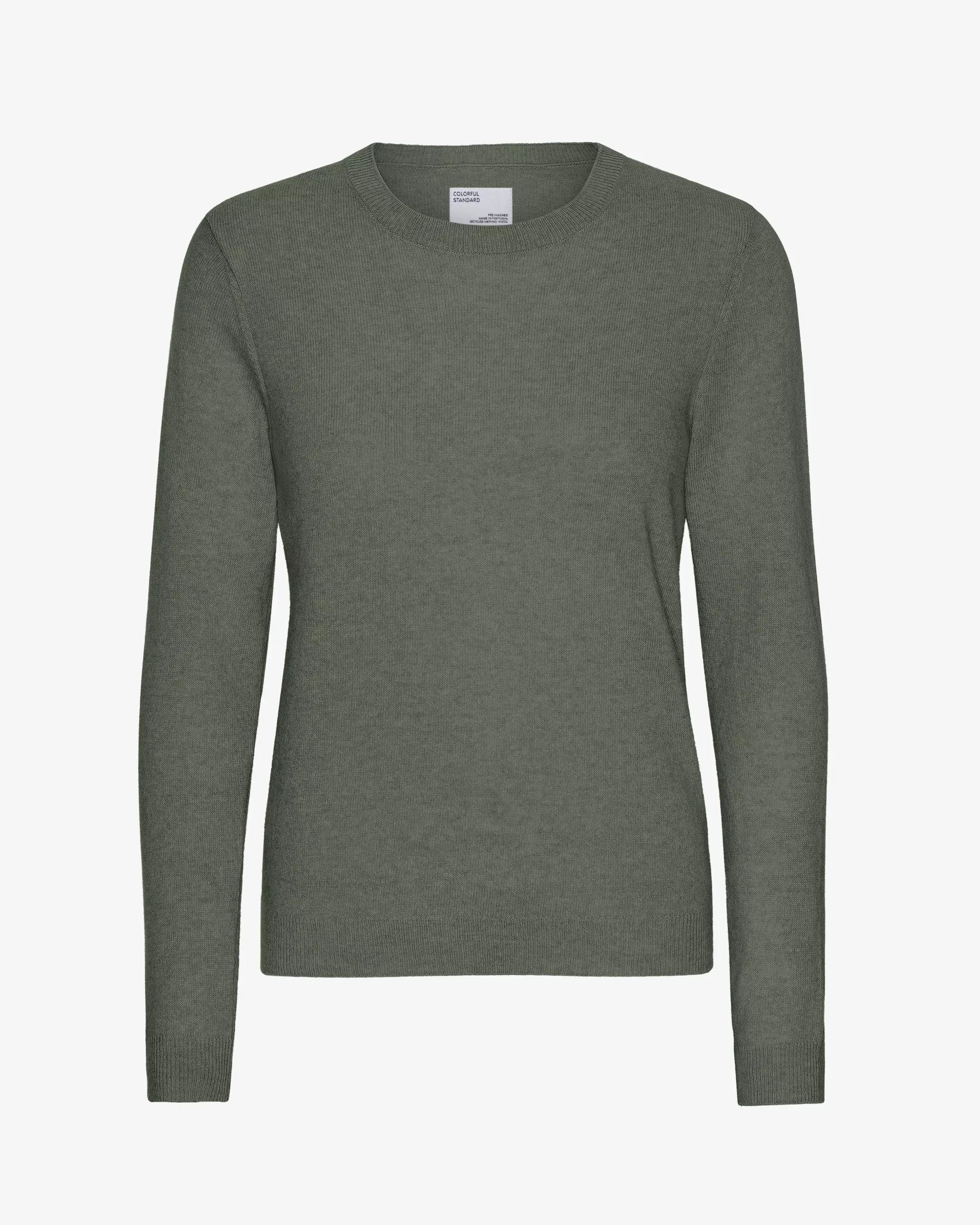 Women Light Merino Wool Crew - Dusty Olive