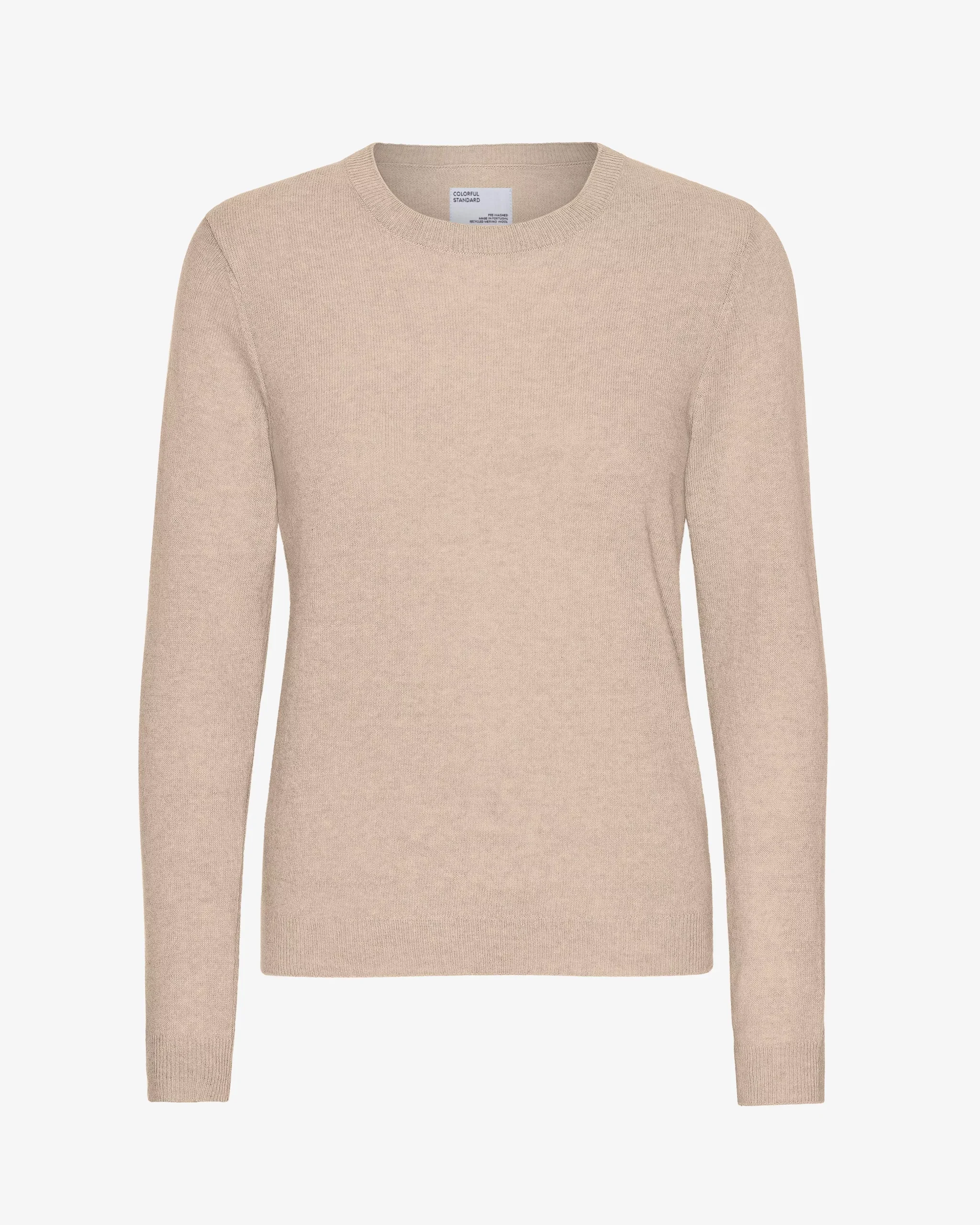 Women Light Merino Wool Crew - Ivory White