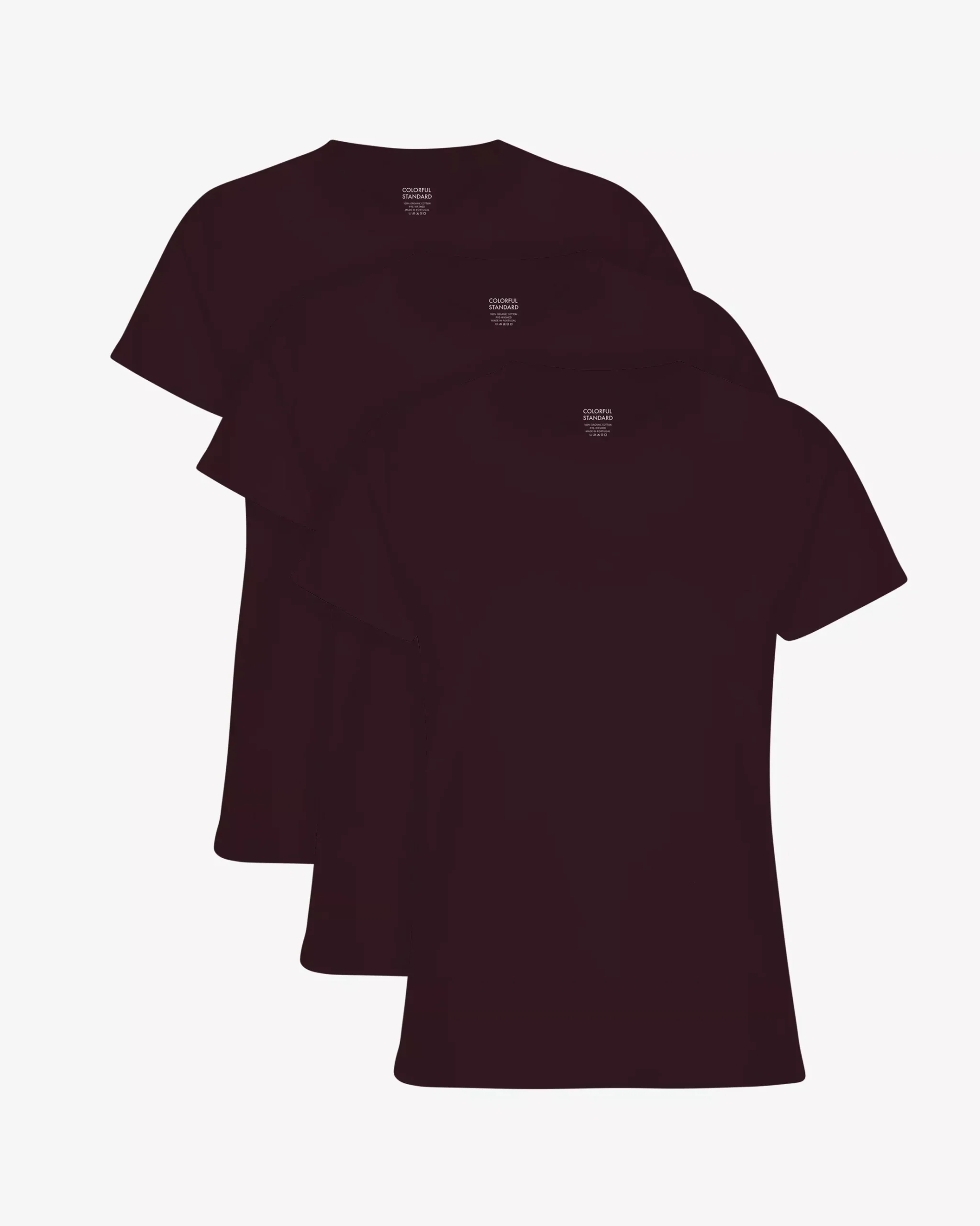 Women Light Organic Tee - Oxblood Red (3-Pack)