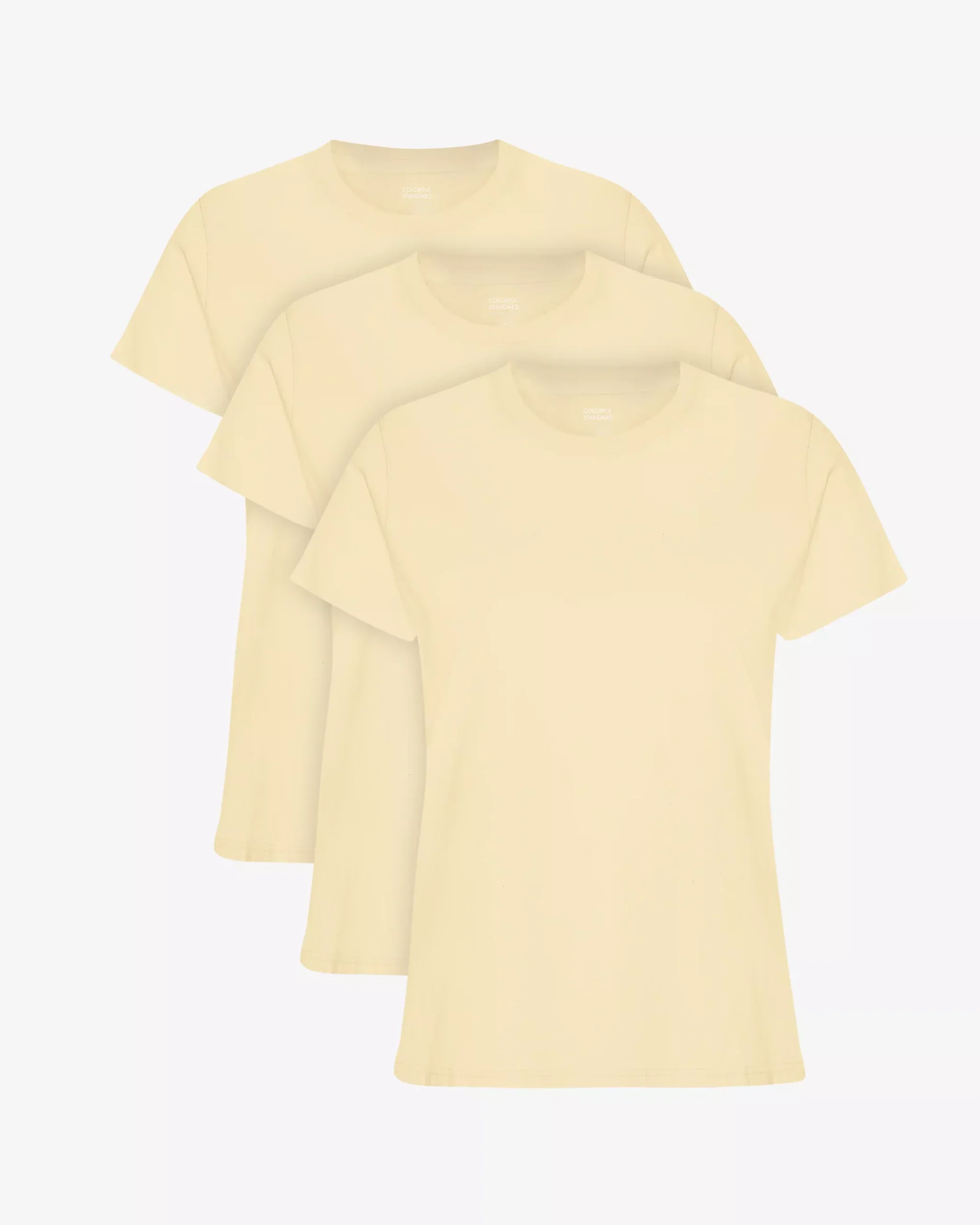Women Light Organic Tee - Soft Yellow (3-Pack)