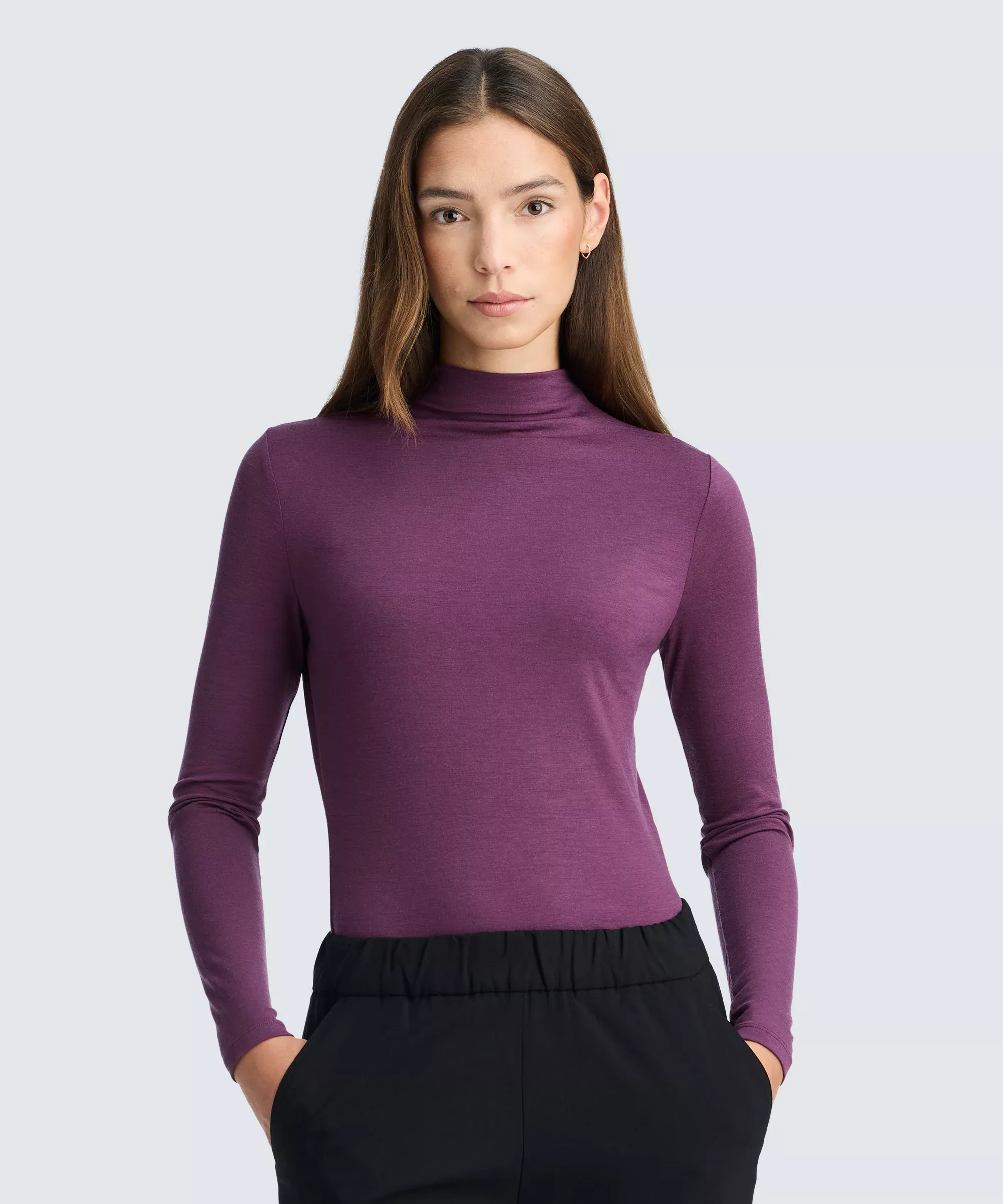 Women's Merino Mock Neck Top