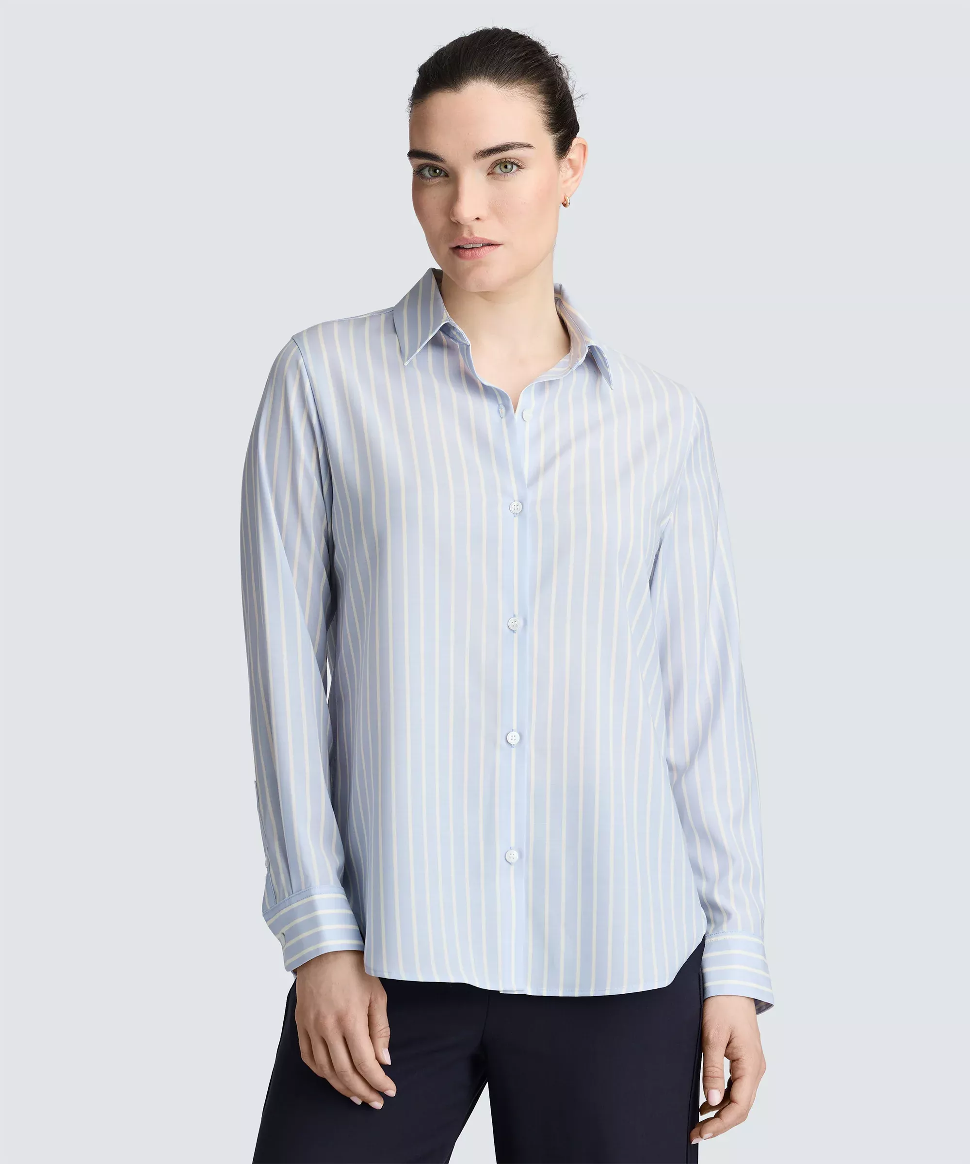 Women's Merino Poplin Button‑Up