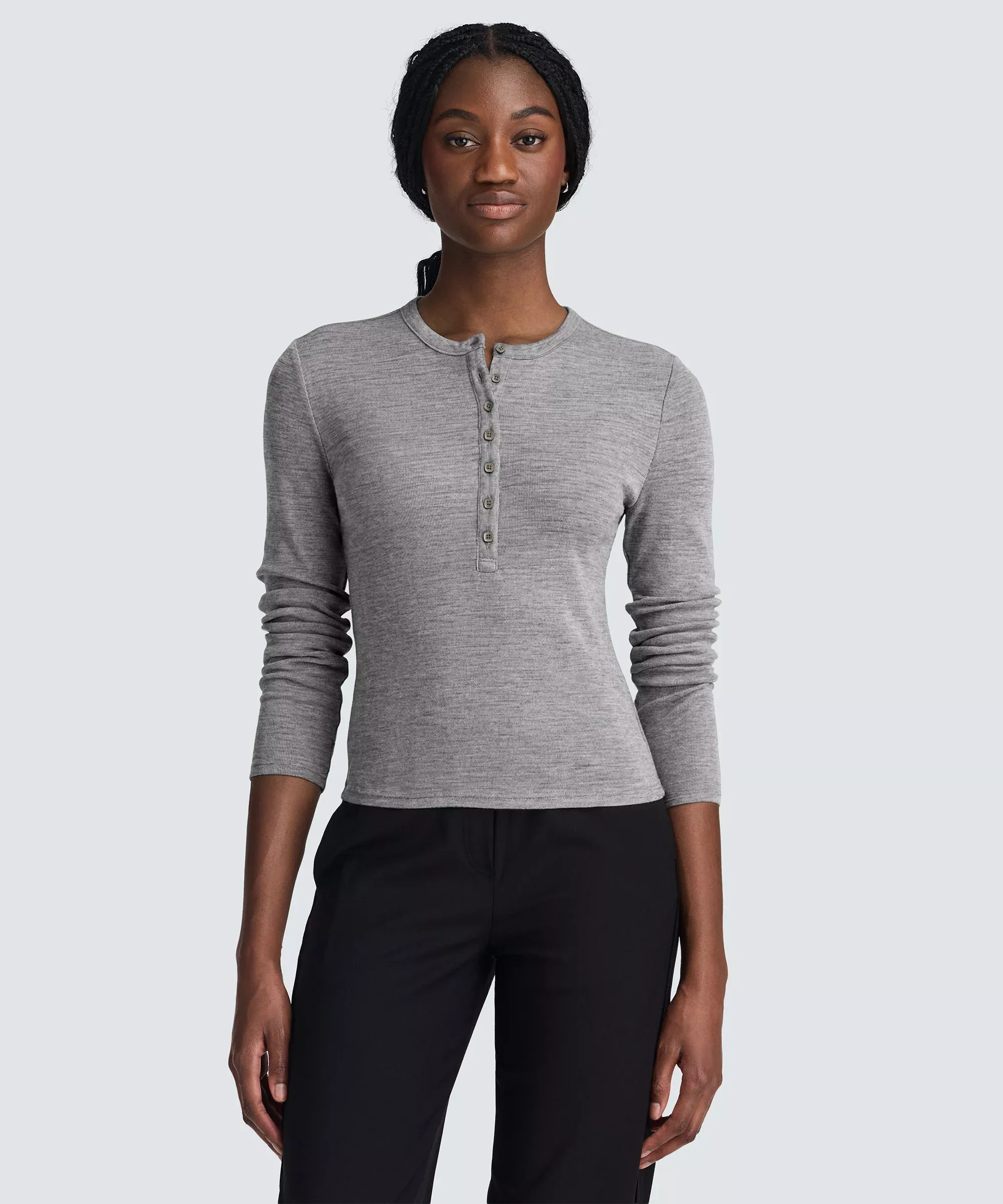 Women's Merino Rib Henley