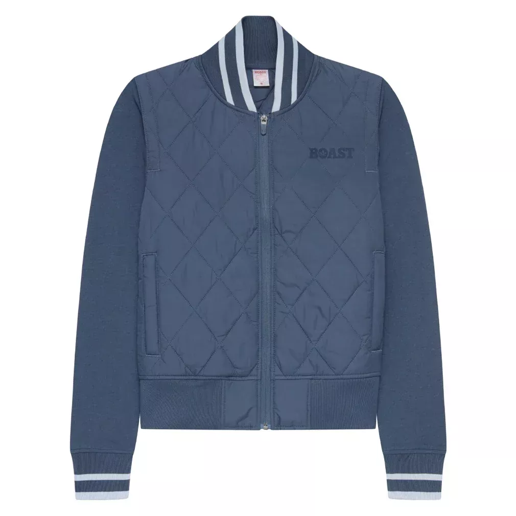 Women's Quilted Varsity Tennis Bomber Jacket