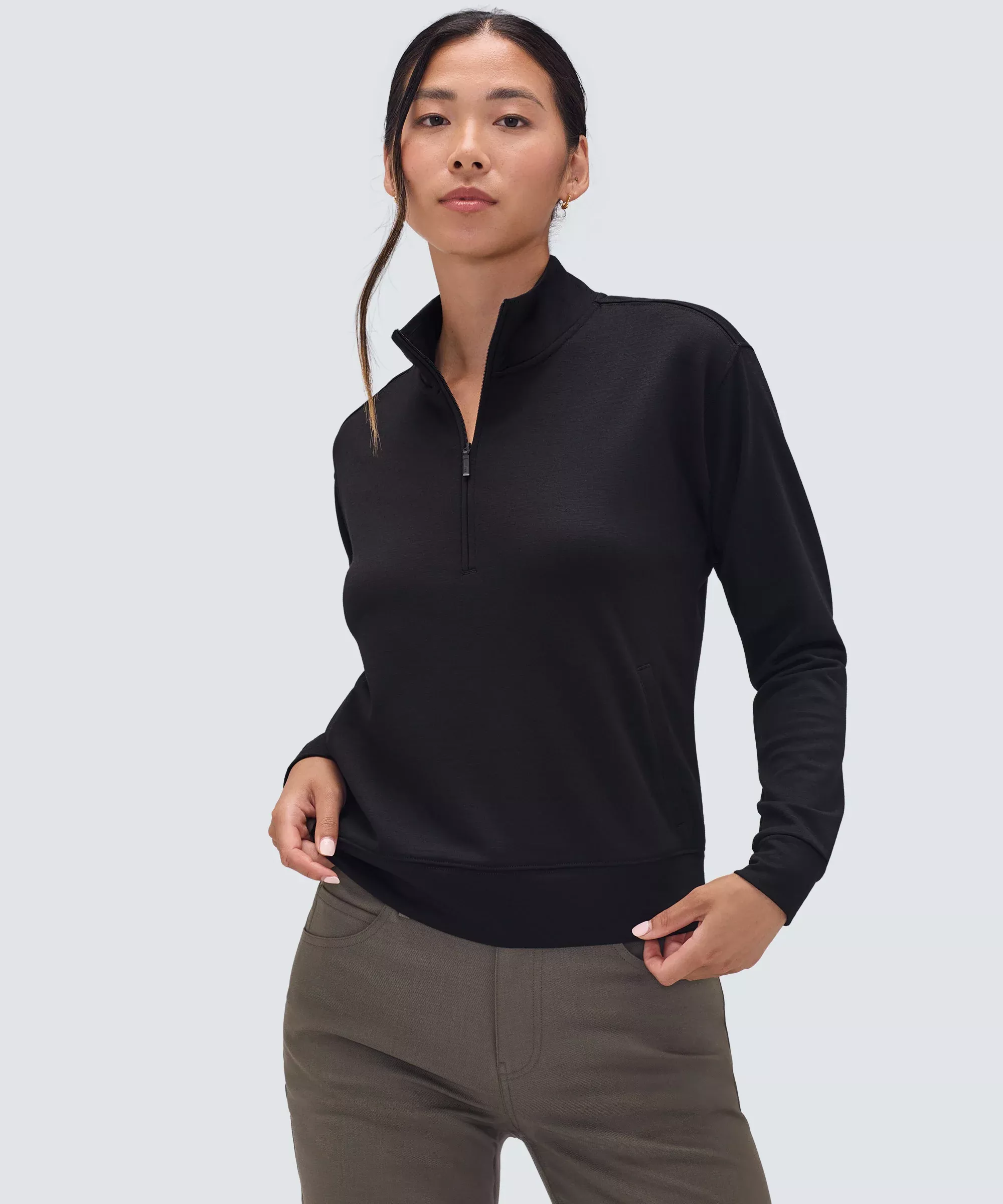 Women's Relaxed Merino Transit Quarter Zip